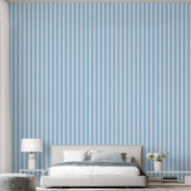 Blaue Zweifarbig-Minimal-Jungenzimmer-Vertikalstre