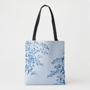 Blaue Zweige-Tragetasche Tasche