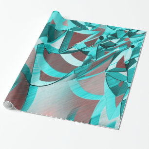 Blaue Zyanenstreifen auf braunem Hintergrund Geschenkpapier