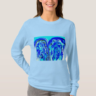 Blaueis festliche Wintersaison Mode T-Shirt