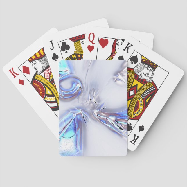 Blauen, duftenden Flecken, silberfarben oder wässr Spielkarten (Rückseite)
