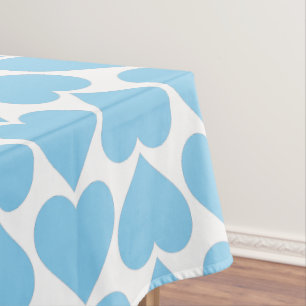 Blauen Herzen Muster, Romantisch, Liebe Tischdecke