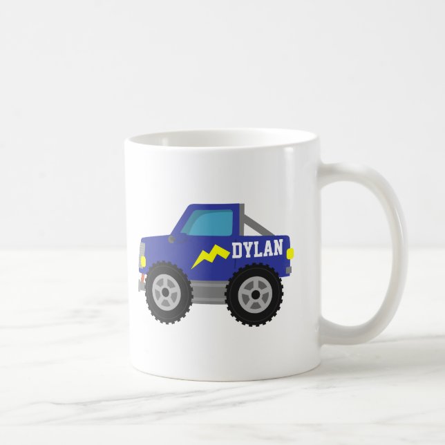 Blauen Monster-LKW, für Jungen laufen Kaffeetasse (Rechts)