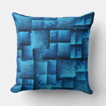 Blauen Quadrate mit abstraktem Stammesdesign