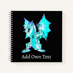 Blauer Abgrund Himmel Schlange Fantasy Mythologie  Notizbuch