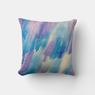 Blauer abstrakter Hintergrundabstrakt, aqua, kunst Kissen