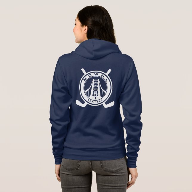 Blauer Abteilungs-ZipHoodie Hoodie (Schwarz voll)
