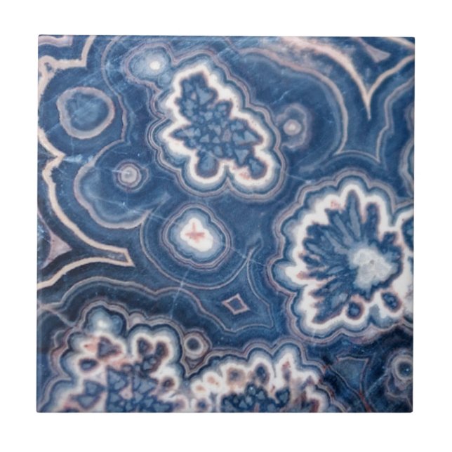 Blauer Achat Fliese (Vorderseite)