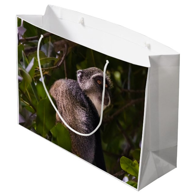 Blauer Affe, Sansibar Große Geschenktüte (Rückseite Schrägansicht)