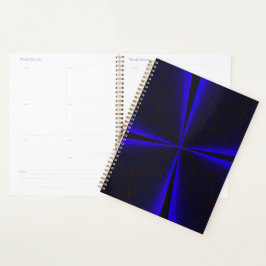 Blauer Akzent Kleeblatt Geometrischer Spiralplaner Planer