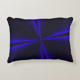 Blauer Akzent Kleeblatt Geometrisches Akzent Pillo Dekokissen