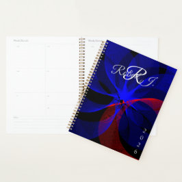 Blauer Akzent Rotierender Geometrischer Spiralplan Planer
