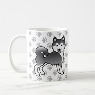 Blauer Alaskan Malamute Süßer Hund & Pfoten Kaffeetasse