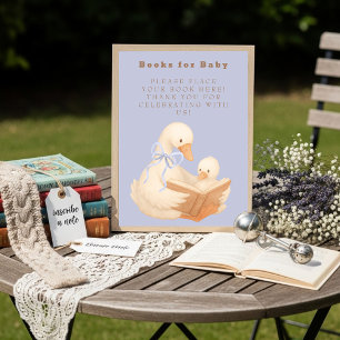 Blauer alberner Gänse Bücher für Baby Gebärden Einladung