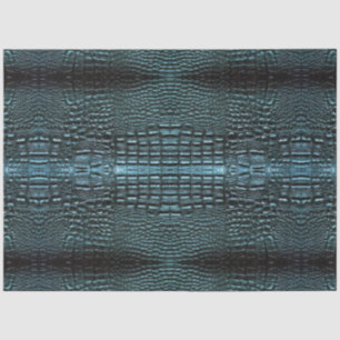 Blauer Alligator Leather Textur Muster Seidenpapier