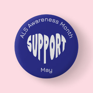 Blauer ALS-Aufklärungsmonat-Button Button