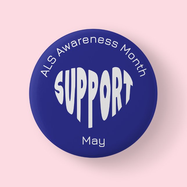 Blauer ALS-Aufklärungsmonat-Button Button (ALS Awareness Month)