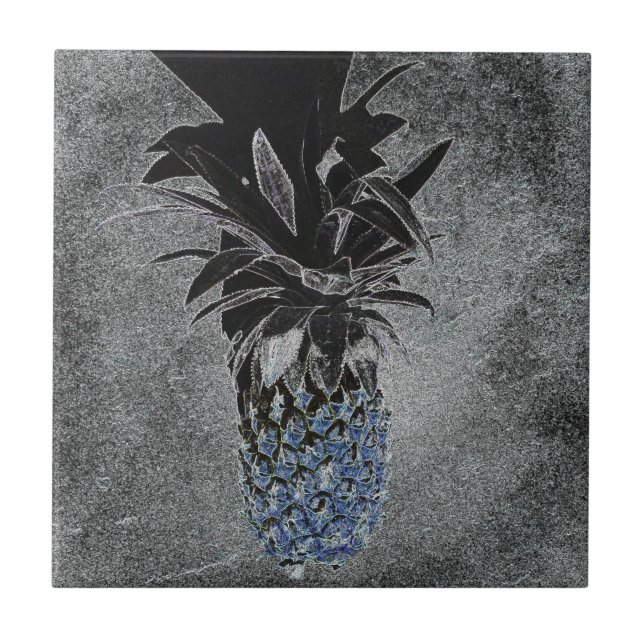 Blauer Ananas Asphalt Textur Industrie Fliese (Vorderseite)