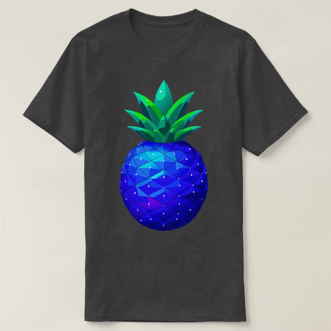 Blauer Ananas TShirt 1 (Design vorne)