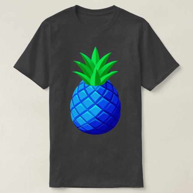 Blauer Ananas TShirt 2 (Design vorne)