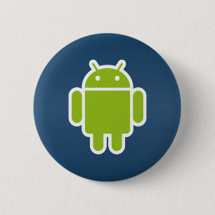 Blauer androider Knopf Button