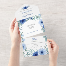 Blauer Anemone | All In One Einladung