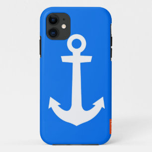 Blauer Anker IPhone Kasten 11 Hülle