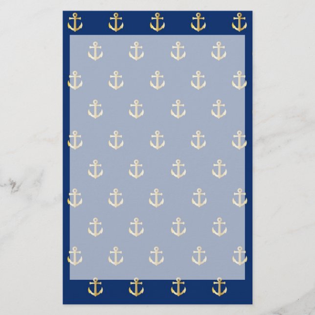 Blauer Ankerpunkt Briefpapier (Vorderseite)