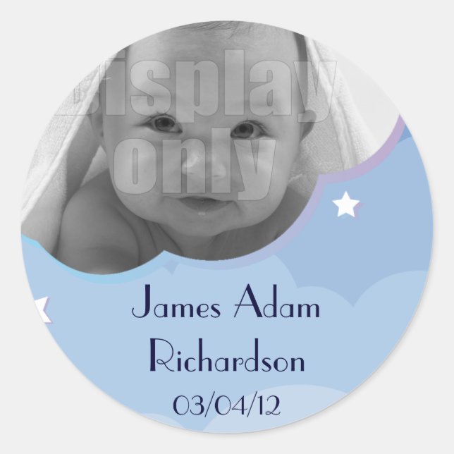 Blauer, anpassbarer Aufkleber (Vorderseite)