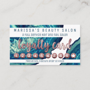 Blauer aquamariner Achat Geode Treuekarte