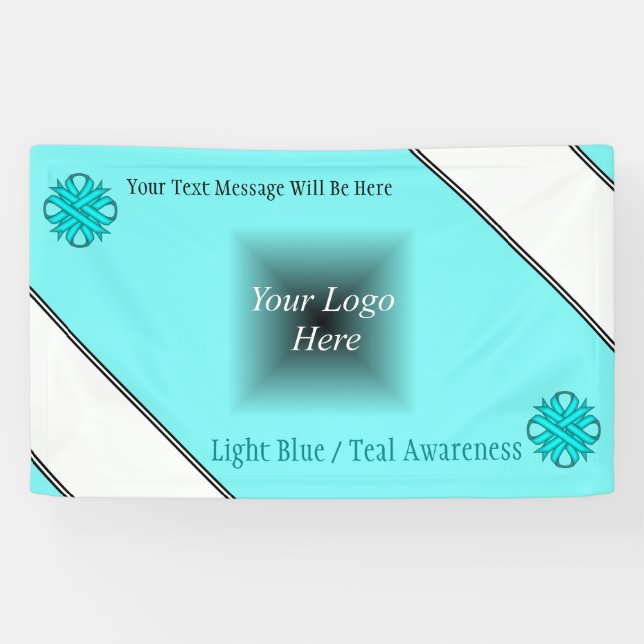 Blauer/Aquamariner Kleber von Kenneth Yoncich Banner (Horizontal)