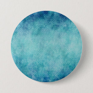 Blauer Aquarell-Türkis-Papier-Hintergrund Button