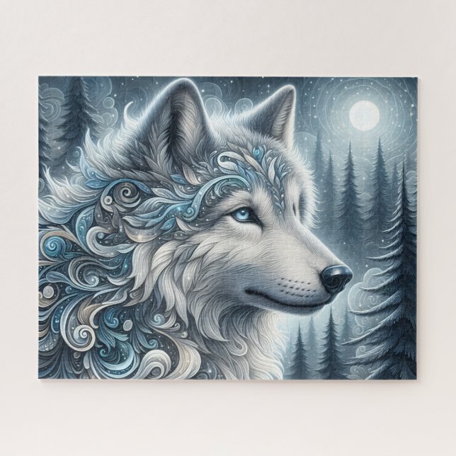 Blauer Arktischer Wolf (Horizontal)