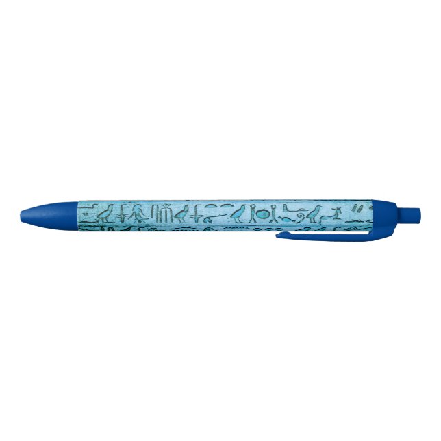 Blauer äserner Ägyptischer Hieroglyphen Pen Kugelschreiber (Unterseite)