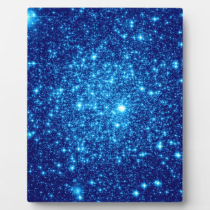 Blauer Astralglitter Fotoplatte