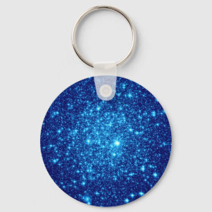 Blauer Astralglitter Schlüsselanhänger