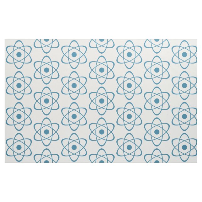 Blauer Atom Symbol Fabric Stoff (Fat Quarter (45,7 x 55,9 cm))