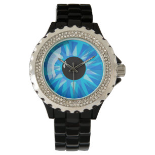 Blauer Augapfel Armbanduhr