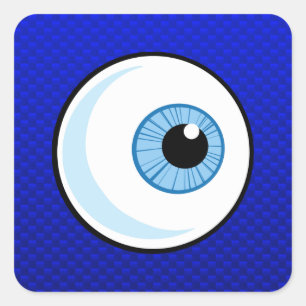 Blauer Augapfel Quadratischer Aufkleber
