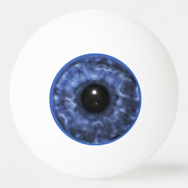 Blauer Augapfel Tischtennisball (Vorderseite)