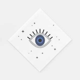 Blauer Augenschutz Talisman böse Augen Serviette