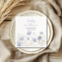 Blauer Baby-Blütenknospe Wildblumen-Junge-Baby-Par