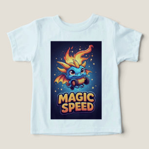 Blauer Baby-Drache Geschwindigkeits-Abenteuer Kind