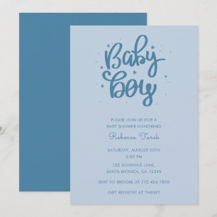 Blauer Baby-Junge-Baby-Shower Einladung