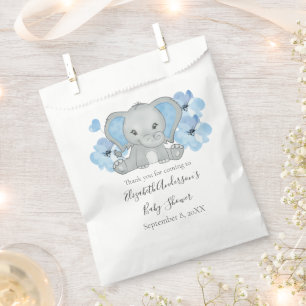 Blauer Baby-Jungen-Elefant Baby Shower Blumen Ball Geschenktütchen