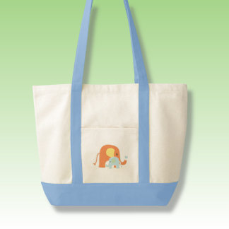 Blauer Baby-Jungen-Elefanten-Tote Tragetasche