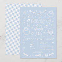 Blauer Baby-Q-Bbq-Grill-Jungen-Baby-Party