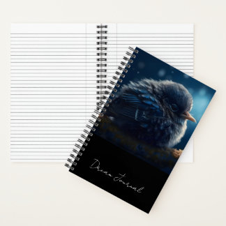 Blauer Baby Vogel Traumjournal Notizbuch