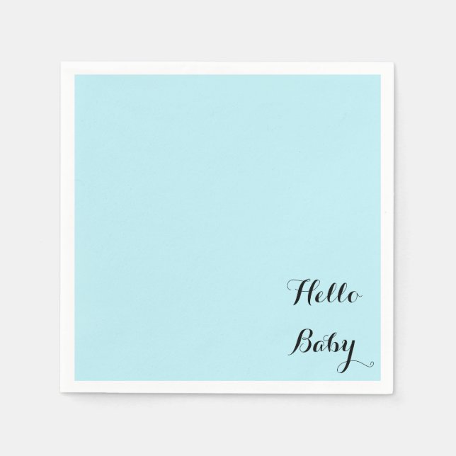 Blauer Babyduschapparat für Jungen Serviette (Vorderseite)