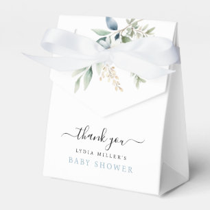 Blauer Babyfüße Baby Shower Willkommen Baby Junge Geschenkschachtel